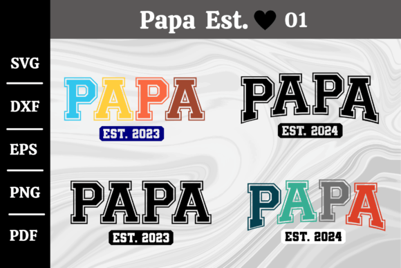 Download Papa Est. 2020-2024 Svg Silhouette #01 - Premium Resources