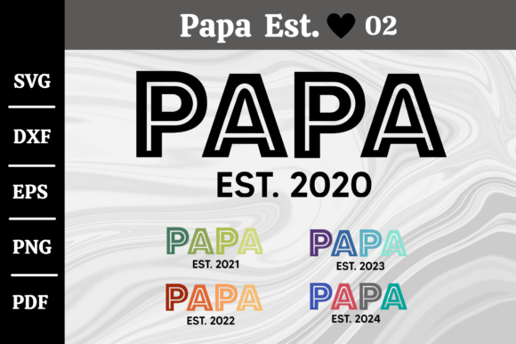 Download Papa Est. 2020-2024 Svg Silhouette #02 - Premium Resources